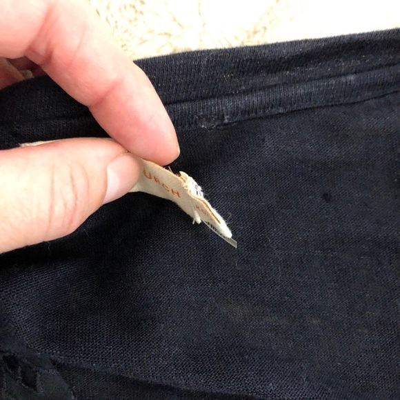 Tory Burch Broderie Detail 3/4 Sleeve Top in Navy Blue - Picture 7 of 10